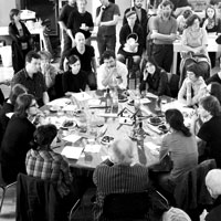 [Fig. 05] Round table at Berlin University of the Arts, about the making-of – an interdisciplinary dialogue between the artistic disciplines and their research responsibility;