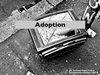 [Fig. 23] Adoption – Schnittmuster Strategie. Collage Christian Pieper, 2007
